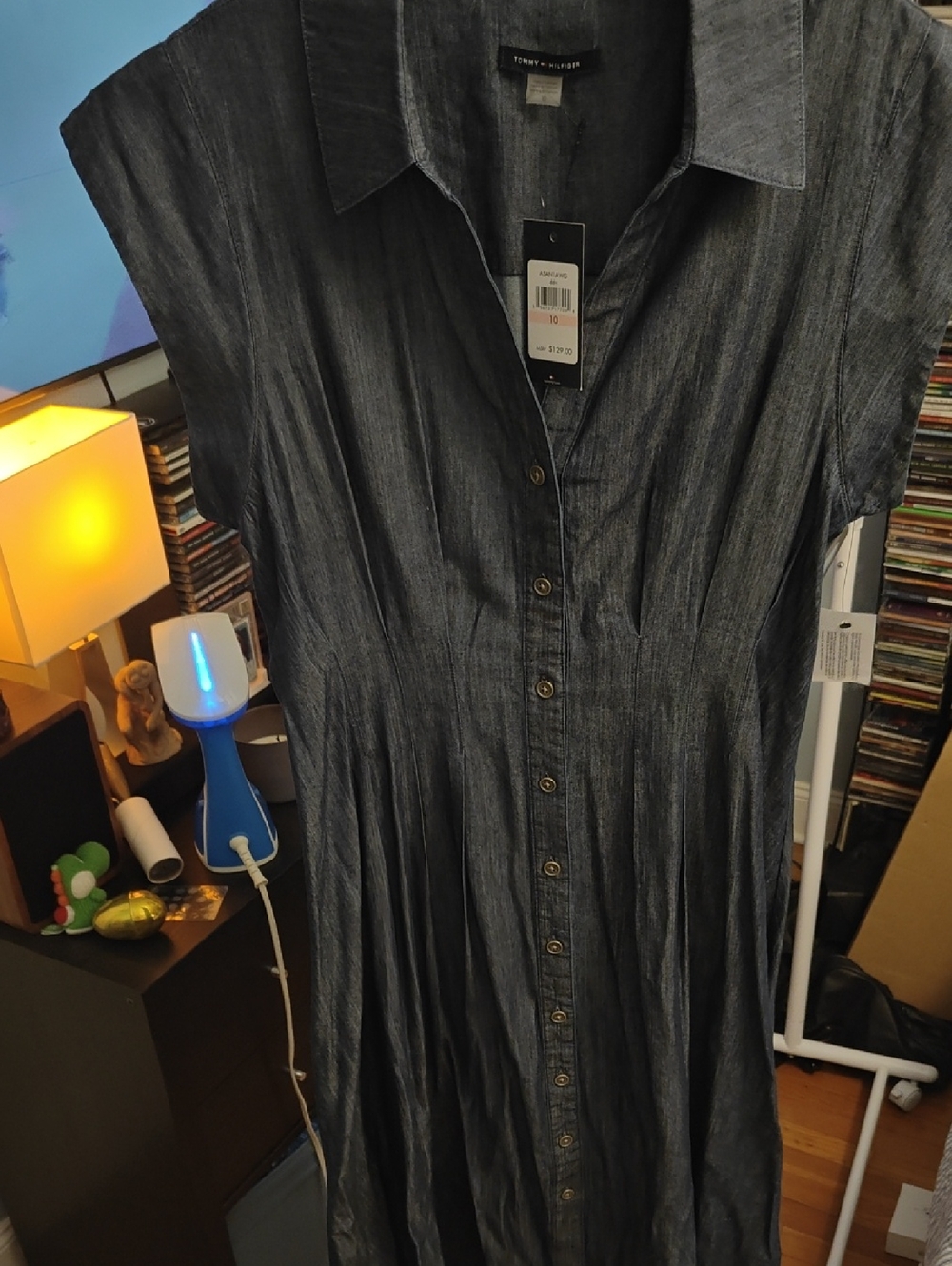 NWT Tommy Hilfiger Denim Shirtwaist Midi Dress